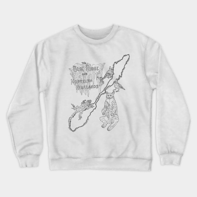 Blue Ridge and Northern Highlands Crewneck Sweatshirt by Ballyraven